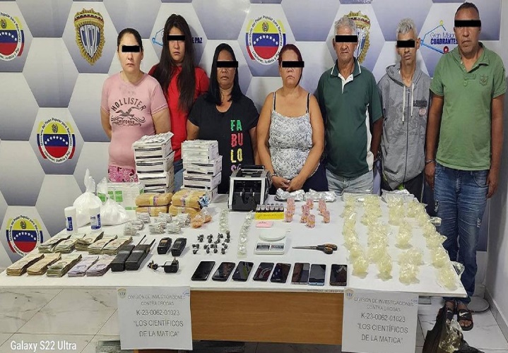 Siete detenidos por tráfico de drogas en Caracas