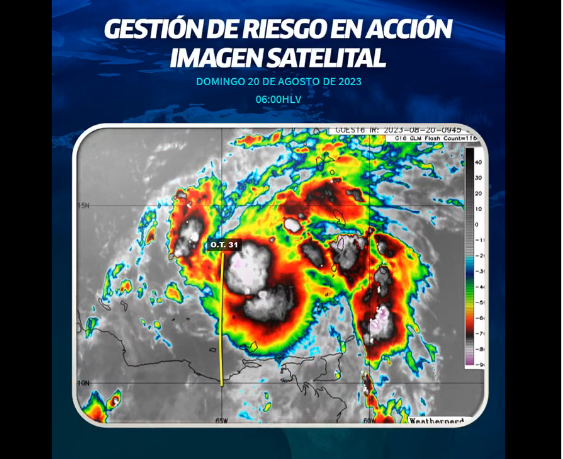 Tormenta Franklin generará fuertes lluvias en Venezuela