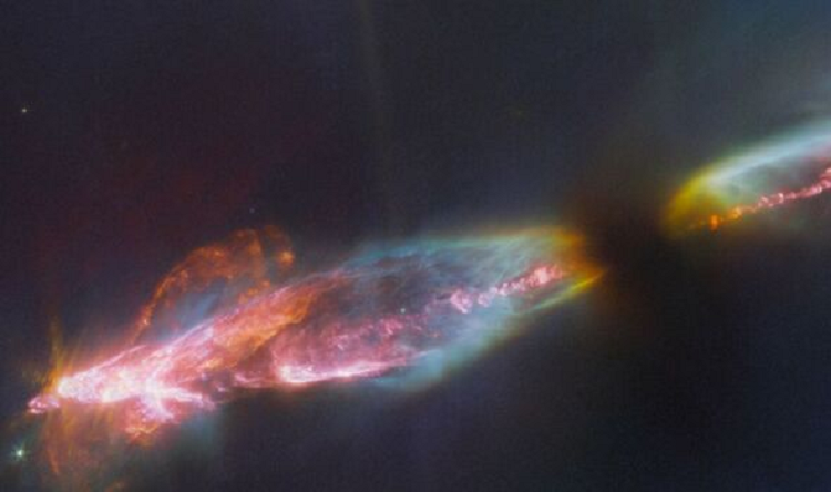 James Webb revela flujo supersónico de una estrella joven en imagen impresionante