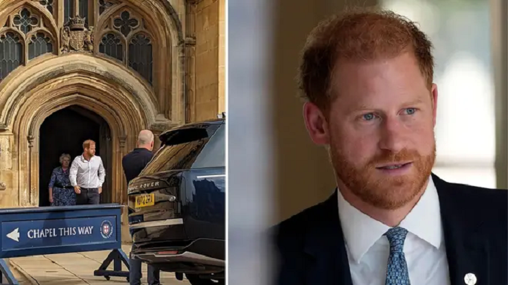 El príncipe Harry visita la tumba de Isabel II a un año de su muerte