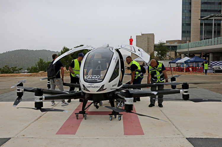 Israel vuela un taxi-dron sobre Jerusalén para poder combatir la congestión vehicular