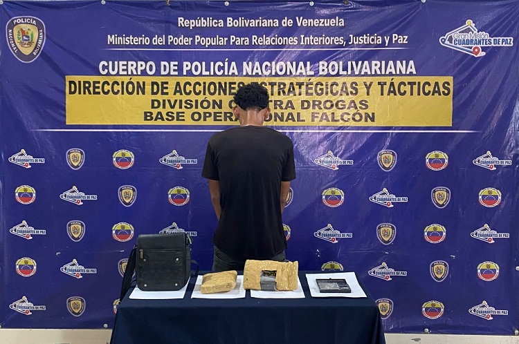 Organismos de seguridad han incautado 82 panelas de drogas a microtraficantes en Falcón