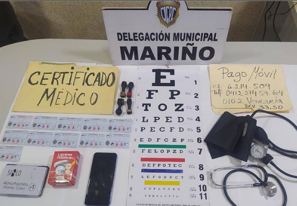 Abogado falsificaba certificados médicos por 10$ en Aragua