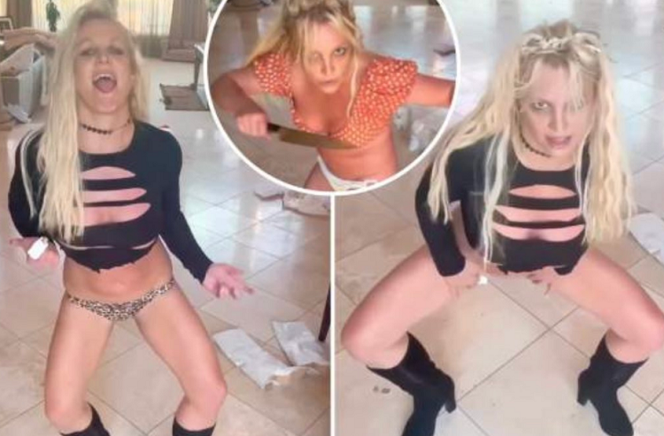 Britney Spears vuelve a crear preocupación bailando entre basura y con un vendaje en el dedo