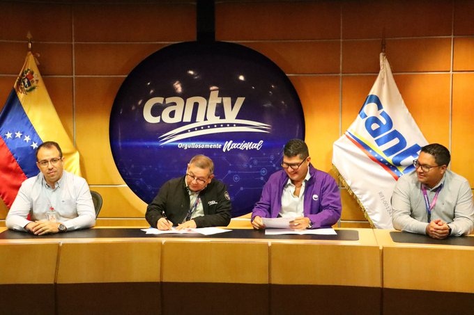 Cantv y VNET firman convenios para ampliar fibra óptica