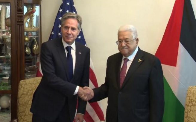Antony Blinken se reune con al presidente palestino