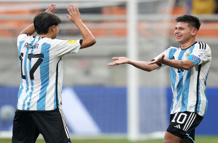 Goleada histórica de Argentina a Brasil para eliminarlo del Mundial Sub-17