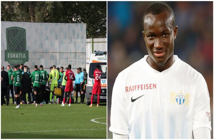 El delantero ghanés Raphael Dwamena se desploma y muere durante un partido de fútbol