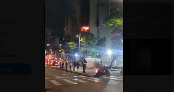 Caracas: Dos fallecidas por incendio en la avenida Andrés Bello