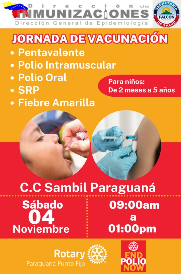 Rotary Club organiza jornada de vacunación en el Sambil Paraguaná