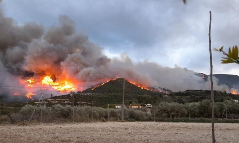 Evacuan a más de 800 personas por incendio al este de España