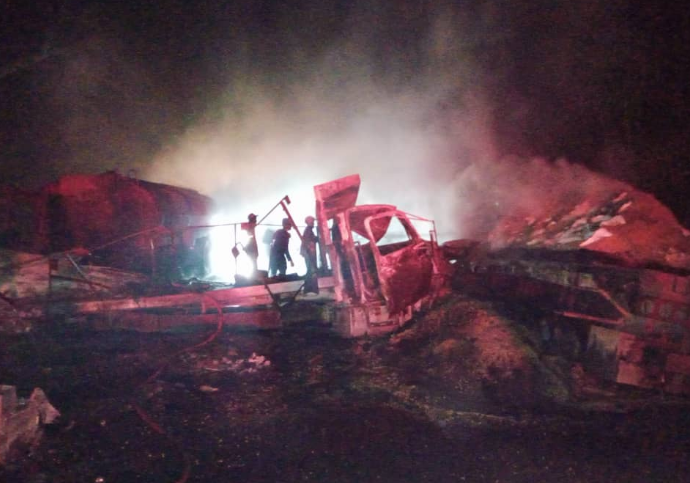 Sanare| Tres vehículos de carga pesada involucrados en siniestro donde murió calcinado conductor