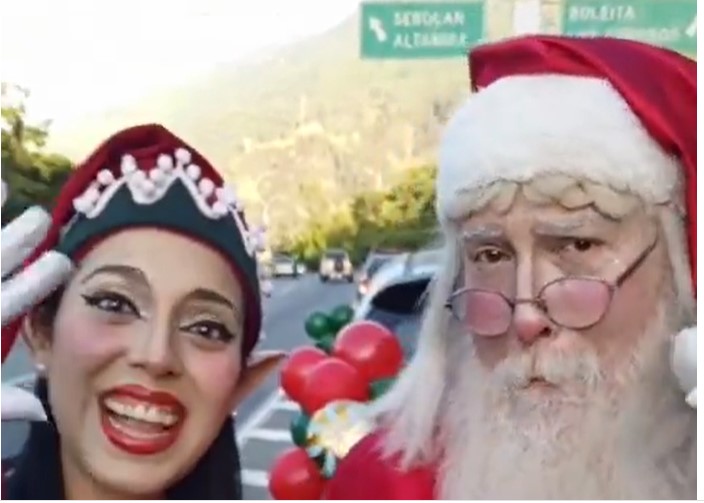 El Santa de la Cota Mil da la bienvenida a la Navidad (+Video)