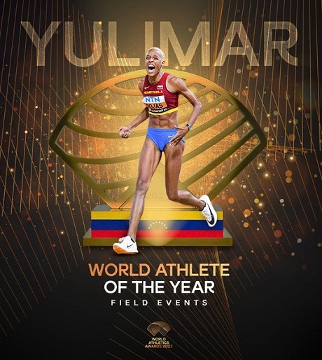 Yulimar Rojas es reconocida por World Athletics como la mejor atleta en pruebas de campo