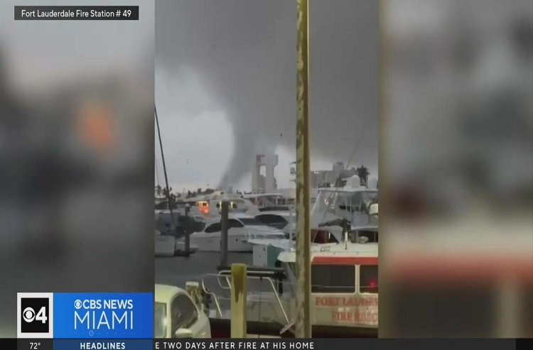 Florida: impactante tornado tocó tierra: ocasionó cortes de electricidad e hizo volar botes en un muelle