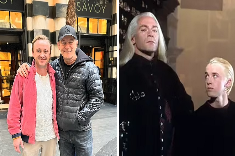 Tom Felton de Harry Potter se reúne con su padre en pantalla Jason Isaacs