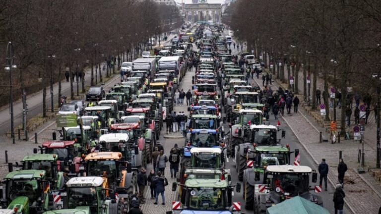 Protesta de agricultores afecta al transporte en Alemania