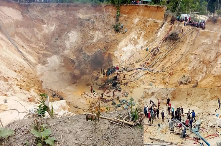 Decenas de personas quedaron tapiadas tras derrumbe en mina de Bolívar