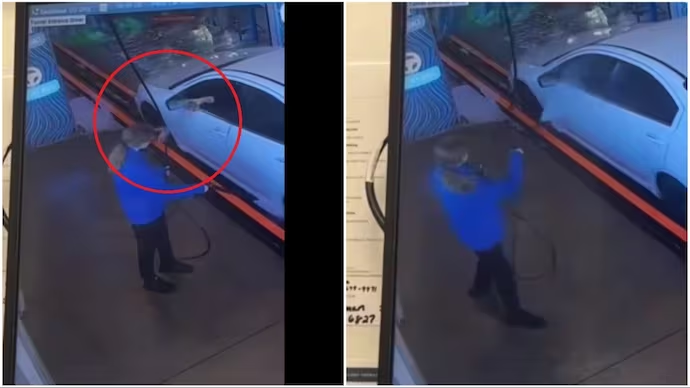 Cliente arrojó limonada a empleada de autolavado y su venganza se hizo viral (video)