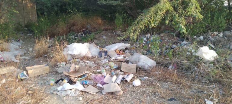 Vertedero de basura improvisado en un terreno baldío incomoda a los habitantes de Punta Cardón
