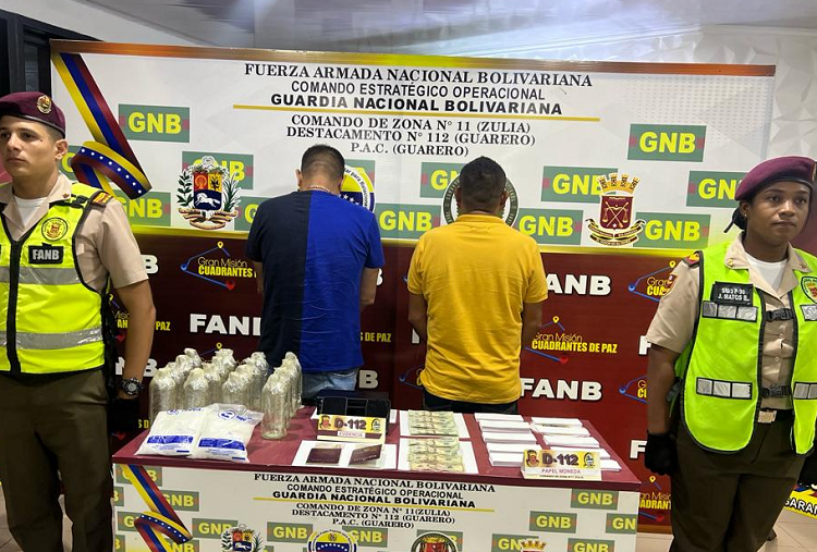 Con casi 90 mil dólares falsos y otros elementos la GNB detiene a dos colombianos en el municipio Guajira