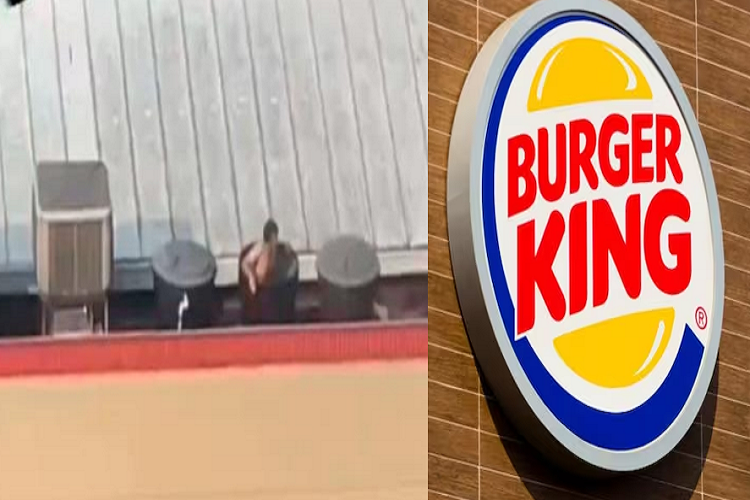 Pillan a hombre bañándose en los tanques de agua de restaurante Burger King