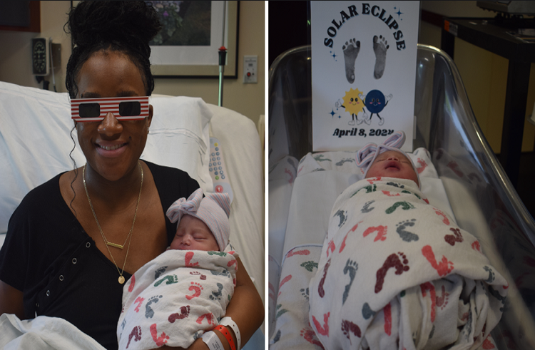 Sol Celeste, la bebé que nació durante el eclipse solar en un hospital de Texas