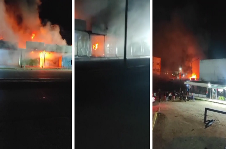 Incendio afectó cuatro negocios de comida de Chichiriviche