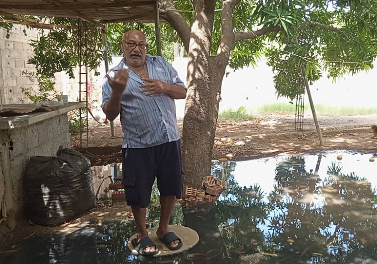 Familias y cauchera de San José llevan 25 días rodeadas de aguas residuales y expuesta a contraer enfermedades