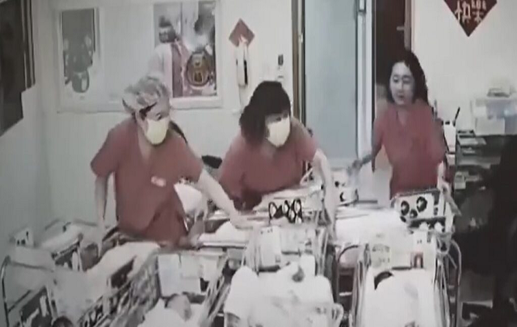Enfermeras protegen a recién nacidos durante terremoto en Taiwán (+video)