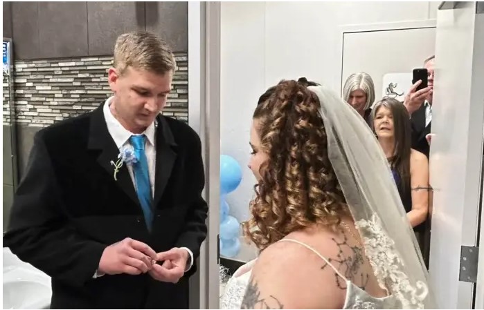 La boda más loca del mundo: se casaron en el baño de una estación de servicio (+Video)