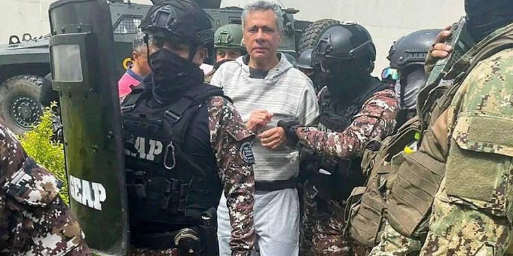 Exvicepresidente de Ecuador, Jorge Glas, hospitalizado por ingesta de medicamentos