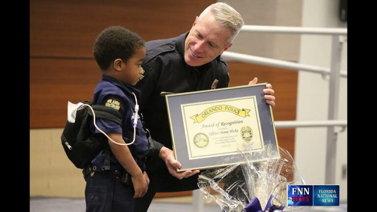 Niño con enfermedad crítica cumple su sueño de convertirse en policía