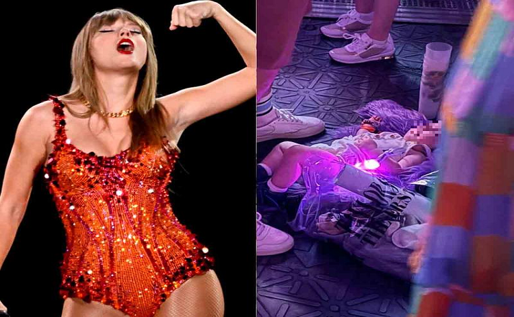 Una fan de Taylor Swift dejó a su bebé en el suelo para ver el concierto