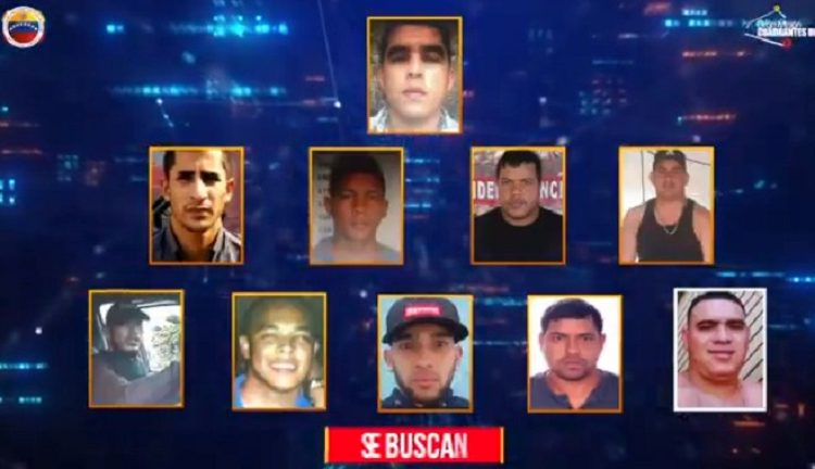 La lista de los 10 criminales más buscados en Venezuela