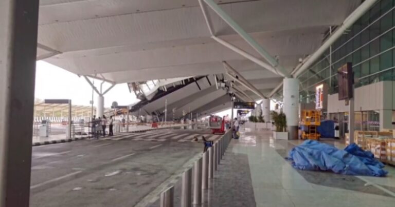 Un muerto y ocho heridos tras derrumbarse parte del techo del aeropuerto de Nueva Delhi