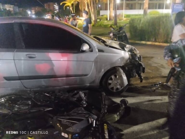 Motorizado queda lesionado al colisionar contra vehículo en Tucacas