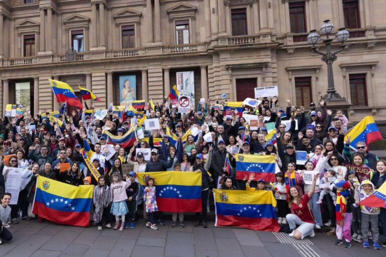 Venezolanos en Australia y Nueva Zelanda se unieron a la protesta convocada por la oposición