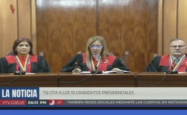 TSJ cita a los candidatos presidenciales para iniciar investigación del proceso electoral