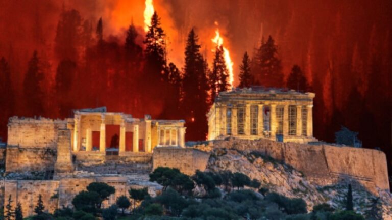 Grecia espera ayuda europea para contener un gran incendio cerca de Atenas