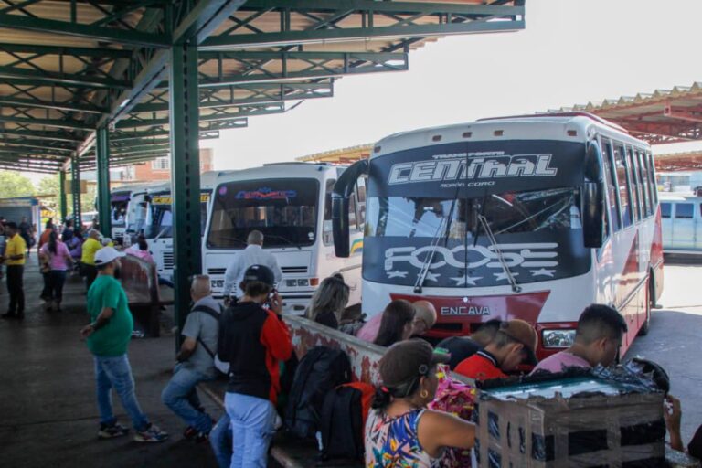 Rutas de transporte se mantienen operativas en la terminal de Coro