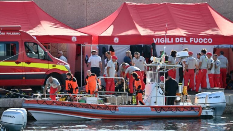 Se desvanece la esperanza de encontrar desaparecidos del yate en Italia