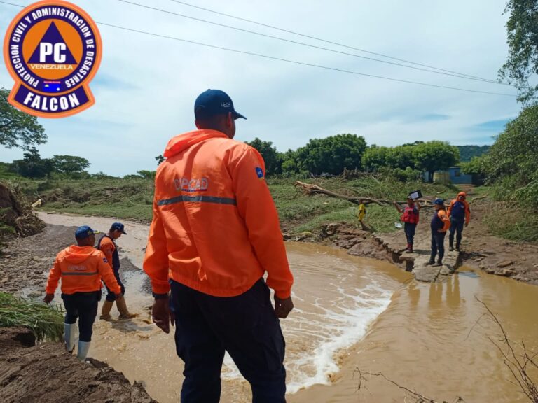 Protección Civil evalúa zona de Bariro y sectores afectados por las lluvias e inundaciones temporales