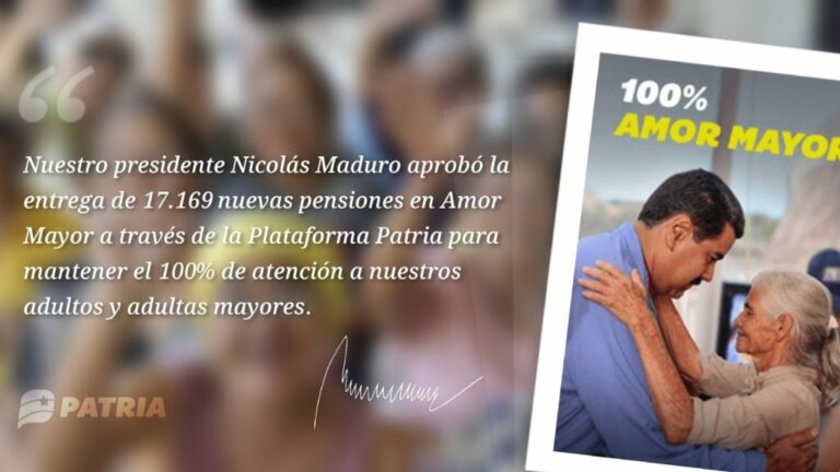 Activarán bono especial para adultos mayores del programa «100% Amor Mayor»