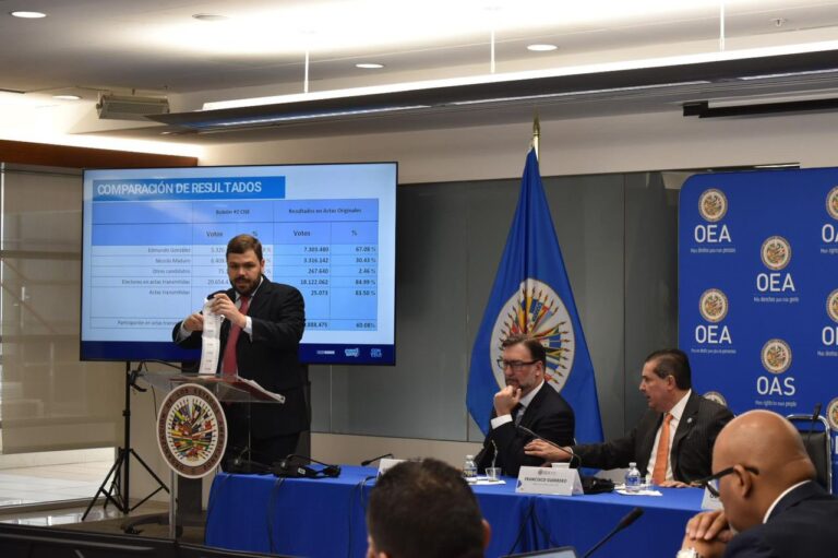 Oposición presentó ante la OEA informe técnico sobre las elecciones del 28J