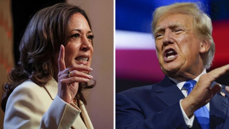 Harris y Trump siguen bastante igualados a un mes de las elecciones