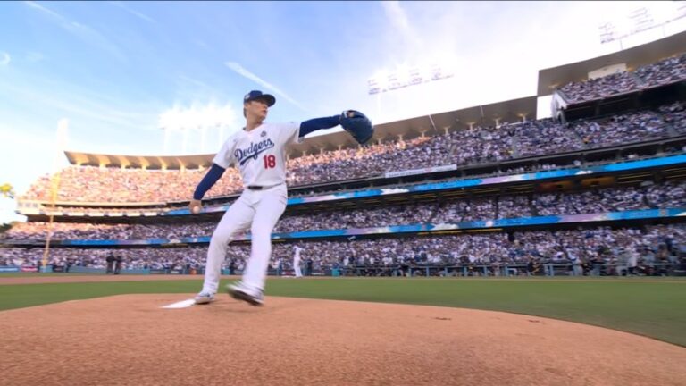 Un Yamamoto casi intocable pone a los Dodgers al frente 2-0 en la Serie Mundial