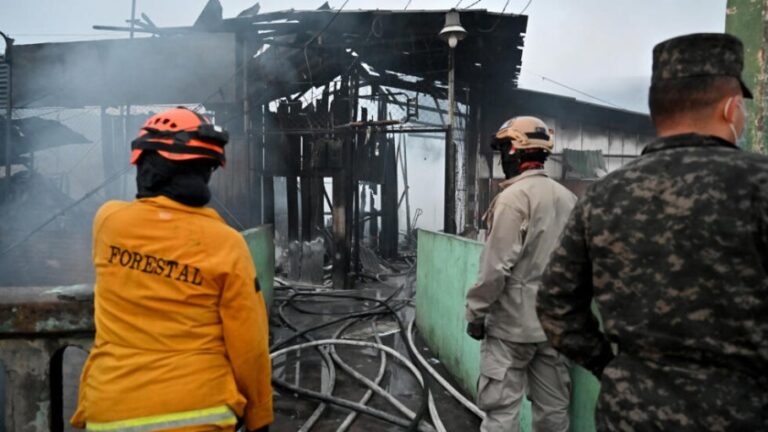 Incendio destruye un centenar de negocios en mercado de capital de Honduras